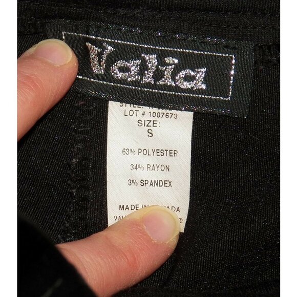 Valia Maternity Black Capri Pants Size Small Panel Waist Cuffed Ankles - Picture 4 of 7